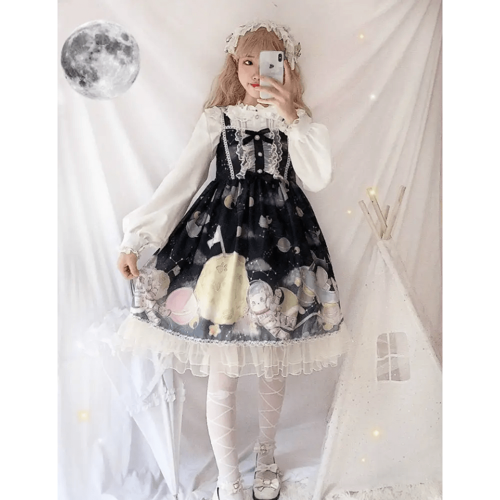 Outerspace Alien Inspired Lolita Dress for Cosmic Princesses - Cosparty