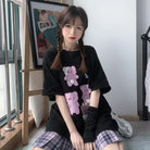 Oversized Pastel Goth Teddy Bear Inspired Japanese Tee - shirt