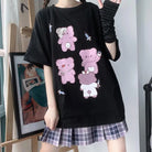 Doctor Bear Menhera Oversized Tee - XXL - bears, creepy cute, menhera, pastel goth, goth fashion