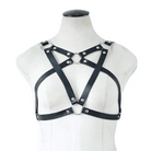 Pagan Inspired Pentagram Chest Harness in Vegan Leather - Cosparty