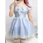 Pale Blue Princess Dress - angelcore, angelic, cinderella, coquette, dollette Cosparty