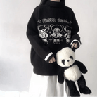 Panda Playgirl Gothic Anime Turtleneck Sweater with 48cm Sleeve Length - Cosparty