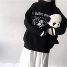 Panda Playgirl Gothic Anime Turtleneck Sweater with 48cm Sleeve Length - Cosparty