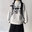 Panda Playgirl Gothic Anime Turtleneck Sweater with 48cm Sleeve Length - sweater