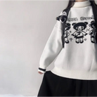 Panda Playgirl Gothic Anime Turtleneck Sweater with 48cm Sleeve Length - sweater