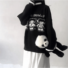 Panda Playgirl Gothic Anime Turtleneck Sweater with 48cm Sleeve Length - Cosparty