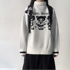 Panda Playgirl Gothic Anime Turtleneck Sweater with 48cm Sleeve Length - sweater