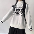 Panda Playgirl Gothic Anime Turtleneck Sweater with 48cm Sleeve Length - Cosparty