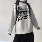 Panda Playgirl Gothic Anime Turtleneck Sweater with 48cm Sleeve Length - sweater