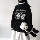 Panda Playgirl Gothic Anime Turtleneck Sweater with 48cm Sleeve Length - Cosparty
