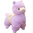 Pastel Alpaca Plush Toy with Candy Colored Saddle - 35cm / Purple - stuffed animal