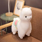 Pastel Alpaca Plush Toy with Candy Colored Saddle - 35cm / White - stuffed animal