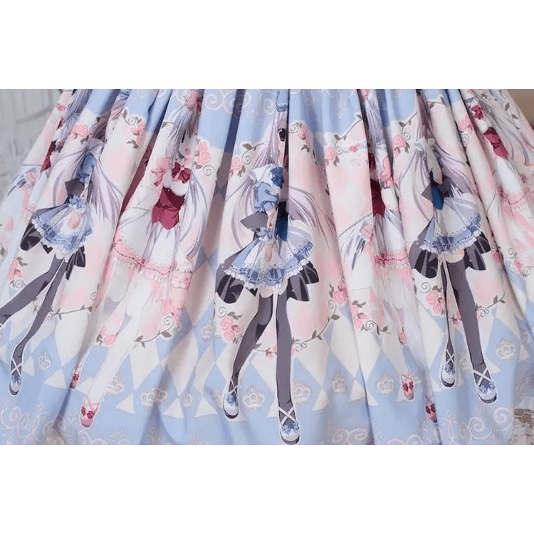 Pastel Anime Girl Lolita Skirt in Kawaii Fairy Kei Style - Cosparty