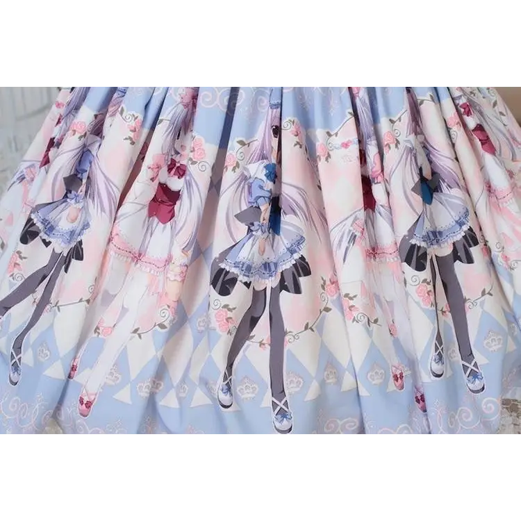 Pastel Anime Girl Lolita Skirt in Kawaii Fairy Kei Style - Skirts