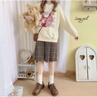 Pastel Anime Sweatshirt with Matching Skirt for Otaku Style - onesie