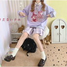 Pastel Anime Sweatshirt with Matching Skirt for Otaku Style - onesie