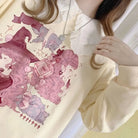 Pastel Anime Sweatshirt with Matching Skirt for Otaku Style - onesie