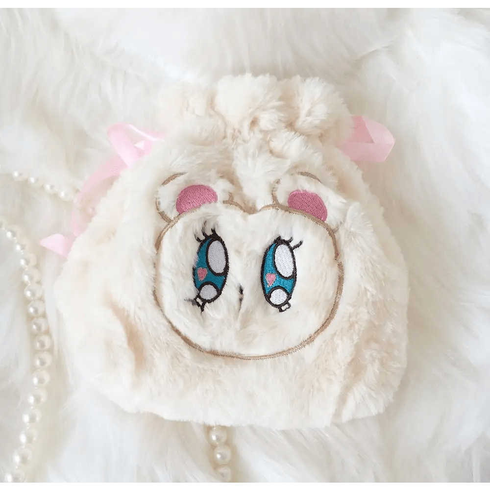 Pastel Baby Bear Drawstring Bag for Kawaii Cosparty Essentials - Cosparty