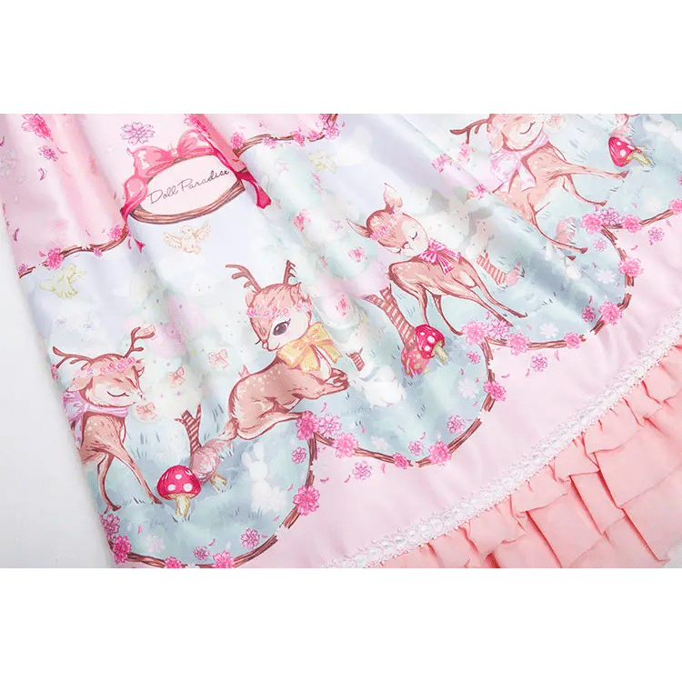 Pastel Baby Deer Lolita Dress for a Kawaii Princess Look - Cosparty