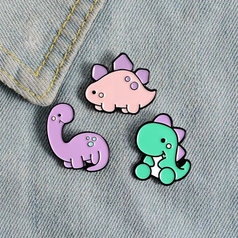 Pastel Baby Dinosaur Enamel Pins from Nomming Usagi New Condition - pin