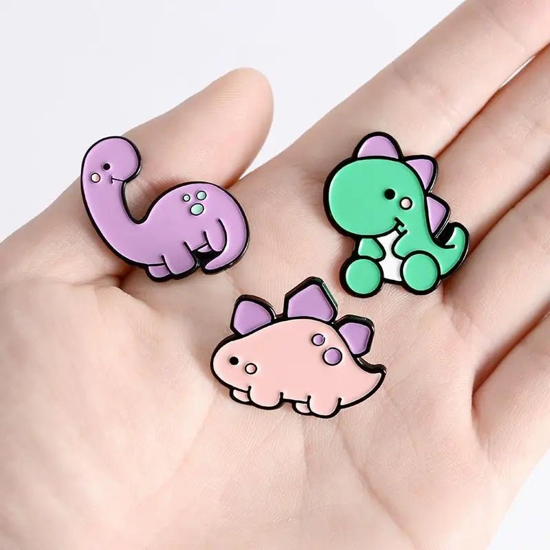 Pastel Baby Dinosaur Enamel Pins from Nomming Usagi New Condition - Cosparty