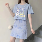 Pastel Blue Bear Tee for Kawaii Fashion Lovers - Cosparty