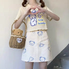 Pastel Blue Bear Tee for Kawaii Fashion Lovers - Cosparty
