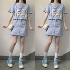 Pastel Blue Bear Tee for Kawaii Fashion Lovers - Cosparty