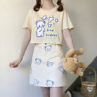 Pastel Blue Bear Tee for Kawaii Fashion Lovers - Cosparty