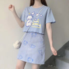 Pastel Blue Bear Tee for Kawaii Fashion Lovers - shirt