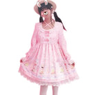 bunny cameo tea party print sweet lolita dress harajuku japan fashion egl by Cosparty