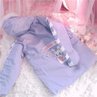 Pastel Bunny Rabbit Winter Jacket with Faux-Fur Hood - coat