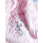 Pastel Bunny Rabbit Winter Jacket with Faux - Fur Hood - Cosparty