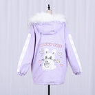 Pastel Bunny Rabbit Winter Jacket with Faux-Fur Hood - coat