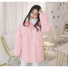 Pastel Bunny Rabbit Winter Jacket with Faux-Fur Hood - coat