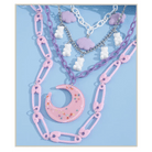 Pastel Cabochon Jewelry with Gummy Bears and Glittery Moons - Cosparty