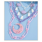 Pastel Cabochon Jewelry with Gummy Bears and Glittery Moons - jewelry