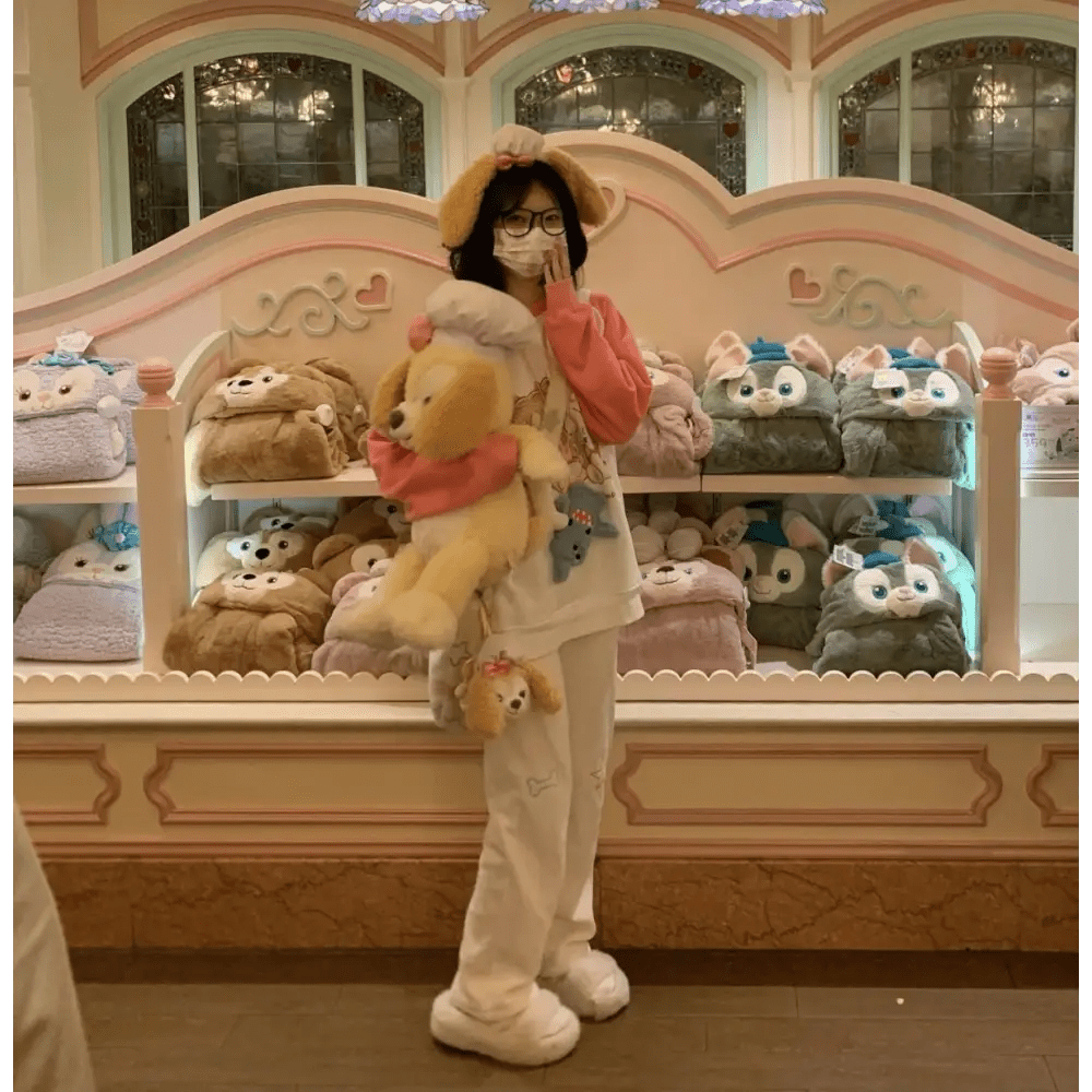 Pastel Candy Colored Kawaii Pants with Embroidered Star and Bone - Cosparty