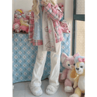 Pastel Candy Colored Kawaii Pants with Embroidered Star and Bone - Cosparty