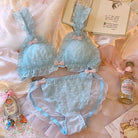 Pastel Chiffon Lingerie Set for Kawaii and Fairycore Aesthetics - Cosparty