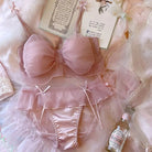 Pastel Chiffon Lingerie Set for Kawaii and Fairycore Aesthetics - Cosparty