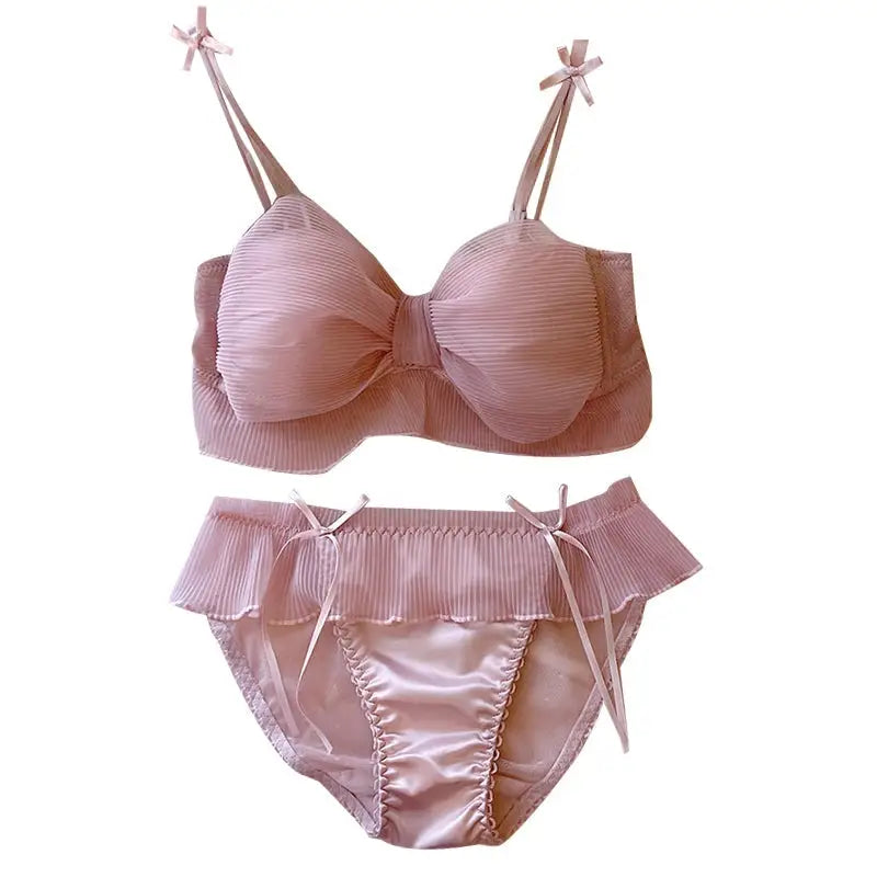 Pastel Chiffon Lingerie Set for Kawaii and Fairycore Aesthetics - lingerie set