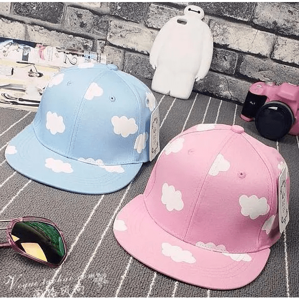 Pastel Cloud Snapback Hat for Cute Kawaii Style - Cosparty