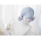 Pastel Cotton Candy Lolita Wig with Sweet Buns and Fringe - hair wig