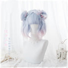 Pastel Cotton Candy Lolita Wig with Sweet Buns and Fringe - hair wig