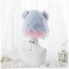 Pastel Cotton Candy Lolita Wig with Sweet Buns and Fringe - hair wig