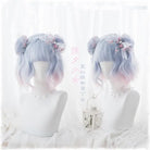 Pastel Cotton Candy Lolita Wig with Sweet Buns and Fringe - hair wig