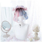 Pastel Cotton Candy Medium - Length Lolita Wig with Fringe - Cosparty