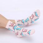 Pastel Dinosaur Socks for a Fun and Cute Fashion Statement - socks