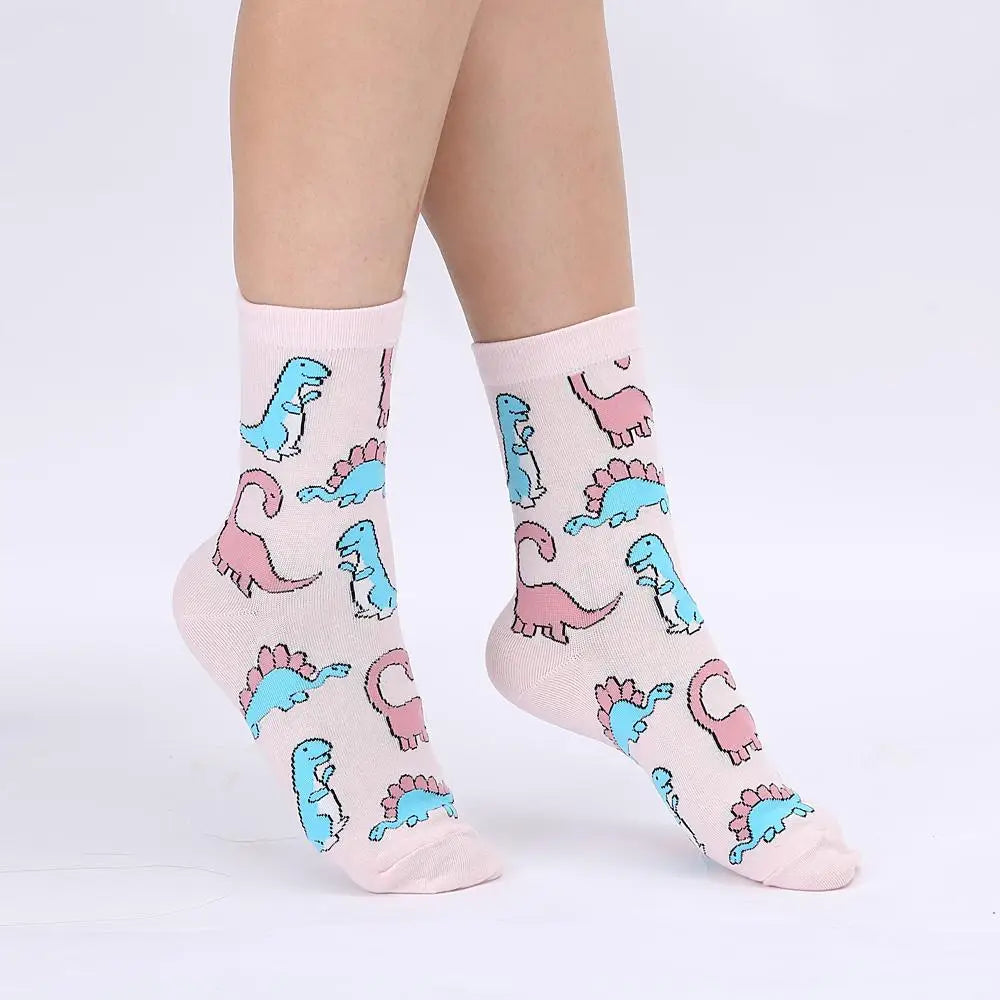 Pastel Dinosaur Socks for a Fun and Cute Fashion Statement - socks